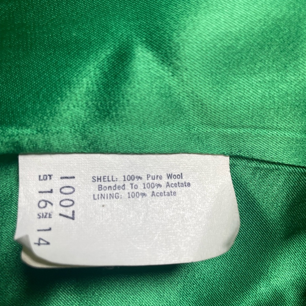 Vintage Mackintosh Authentic Peacoat – Kelly Green 100% Wool – Made in USA - Picture 11 of 12